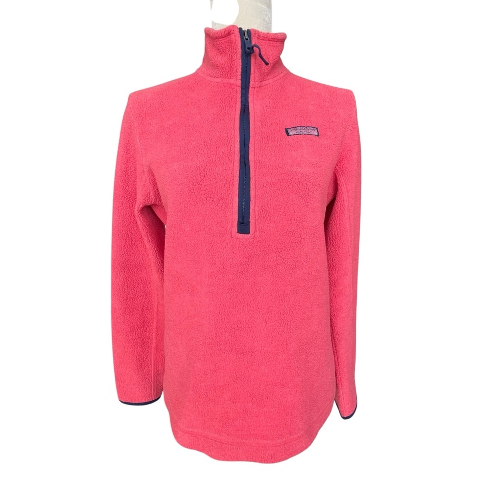 Vineyard Vines 1/4 Zip Fleece Pullover Women’s Size M Soft Cozy Warm Gorpcore